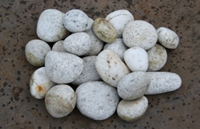 галька речная окат белая