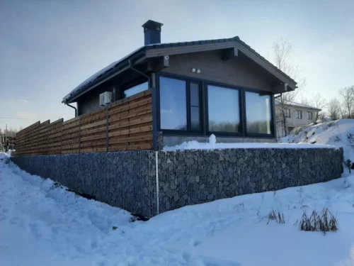 Подпорная стена из габионов