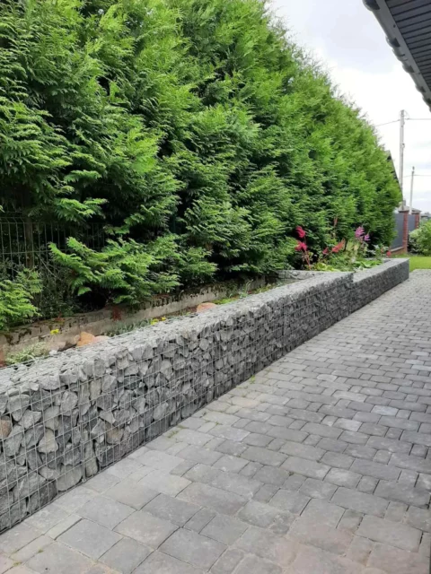 Отделка габионом